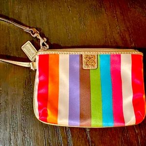 Coach 47510 Julia Legacy Stripe Small Wristlet Special Edition.